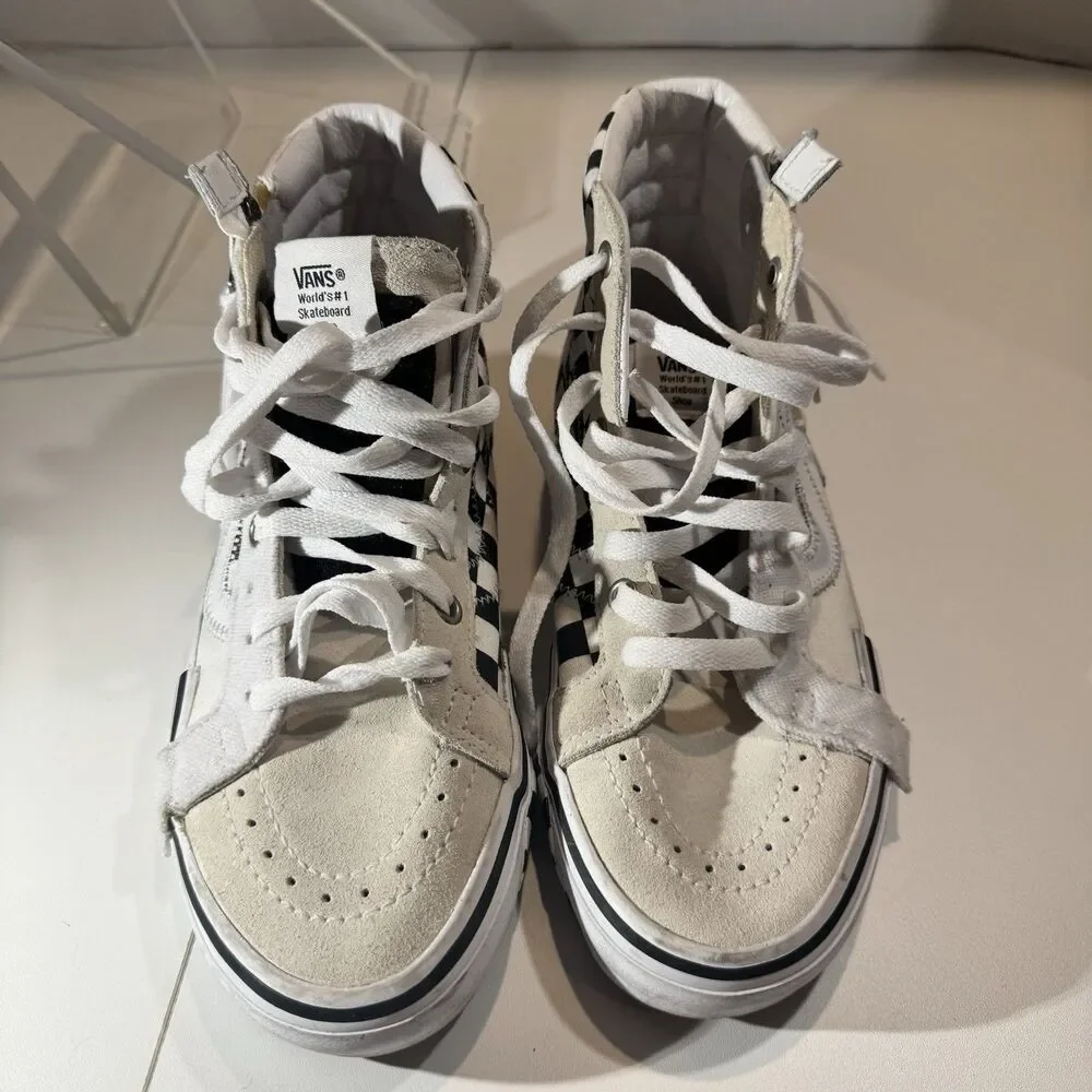 Vans SK8-Hi CAP LX Reissue 'White Checkerboard' M6.5W8 